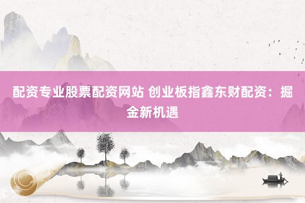 配资专业股票配资网站 创业板指鑫东财配资：掘金新机遇